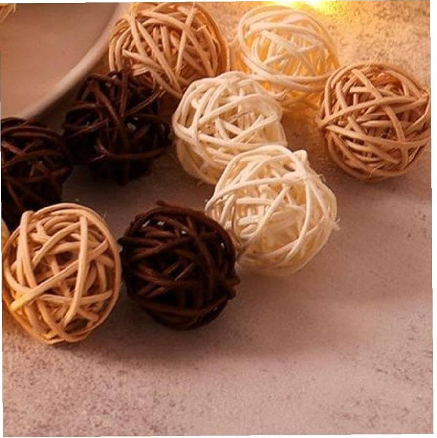 ウィッカーラタンボール　装飾ボール Amazon.co.jp: Hifeoos 籐 ラタン ウィッカーボール ラタン